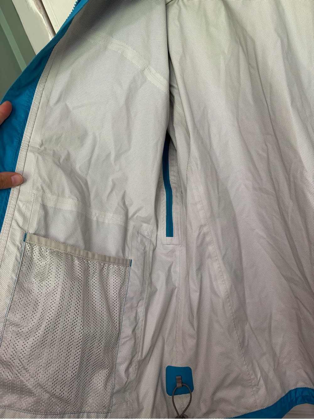 Patagonia Light Blue H2no Rain Jacket Womens Large - Picture 6 of 7